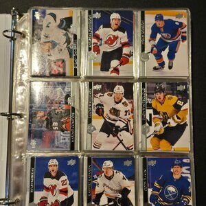 1in Binder Lot - 2020-21 Upper Deck NHL Hockey Cards - 120+ Base Cards 7 Pages